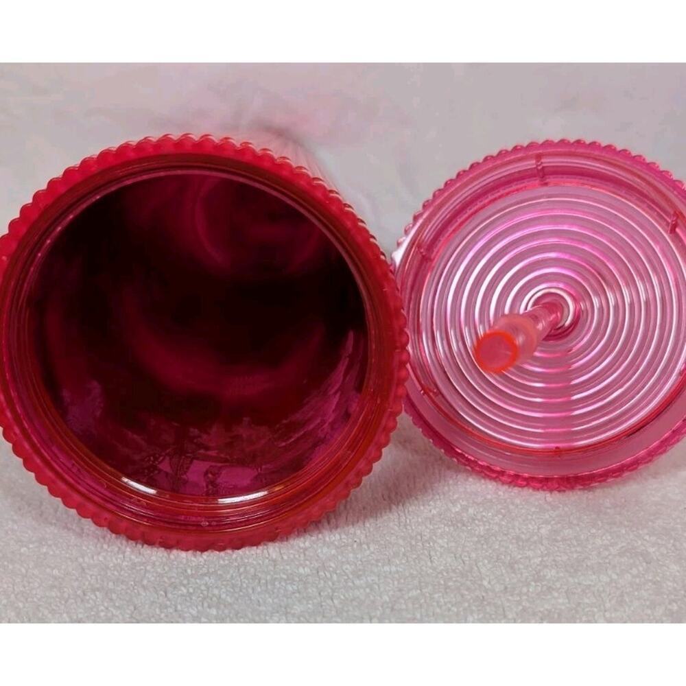 Starbucks Pleated Neon Magenta Pink Venti Tumbler Bling Cold Cup Summer 2023 - Picture 6 of 7